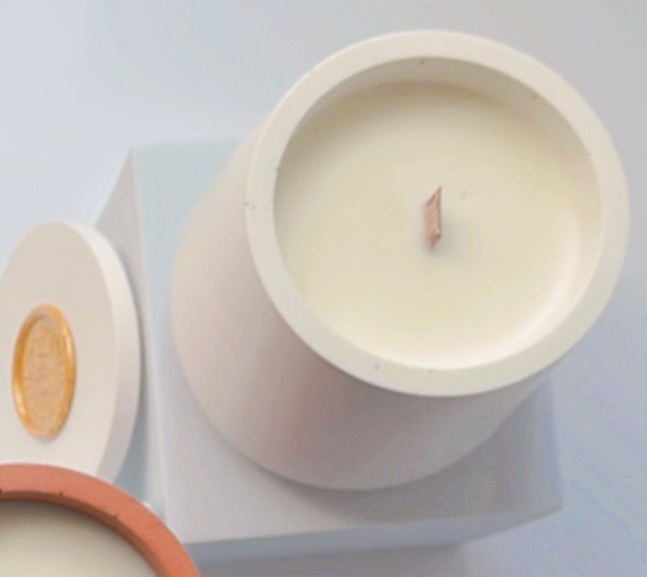 Wood Wick Candle with Lid