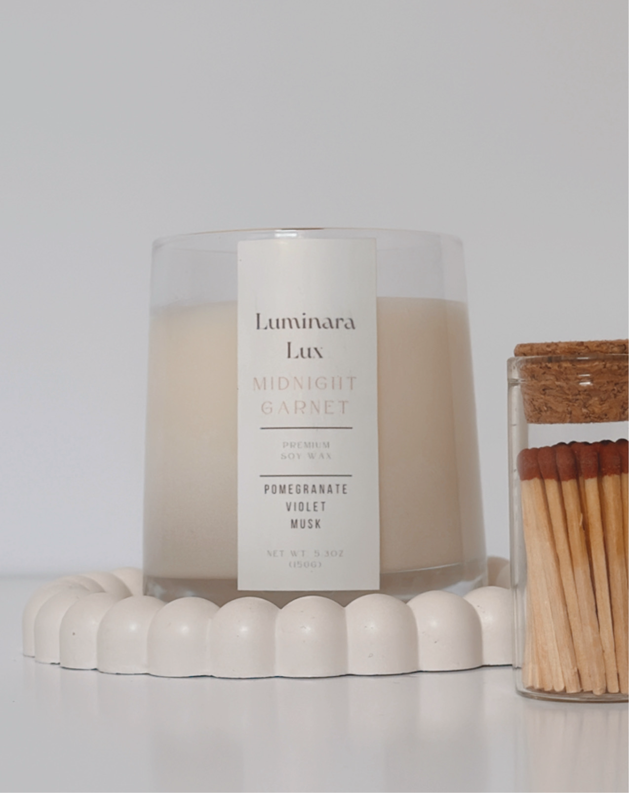 Small glass candles